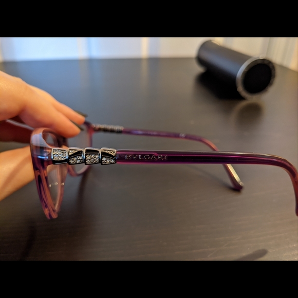 EUC Bvlgari 4097-B 5254 Purple Women's Eyeglasses - Picture 8 of 10